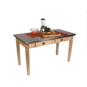 Cucina Americana Prep Table with Stainless Steel Top by John Boos