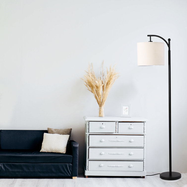 ebern designs floor lamp for living room classic arc floor lamp with hanging lamp shade modern standing lamp for bedroom office study room with floor switch reviews wayfair