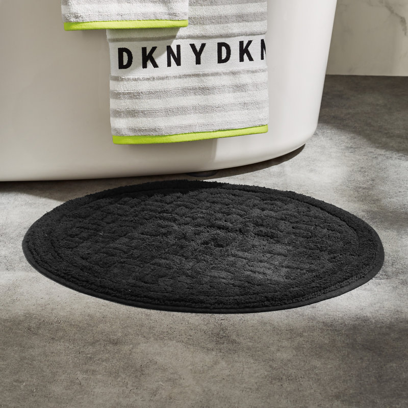 Dkny Manhole Cover Circle 100 Cotton Non Slip Geometric Bath Rug Reviews Wayfair