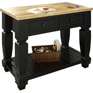 Chelsea Kitchen Island with Wood Top