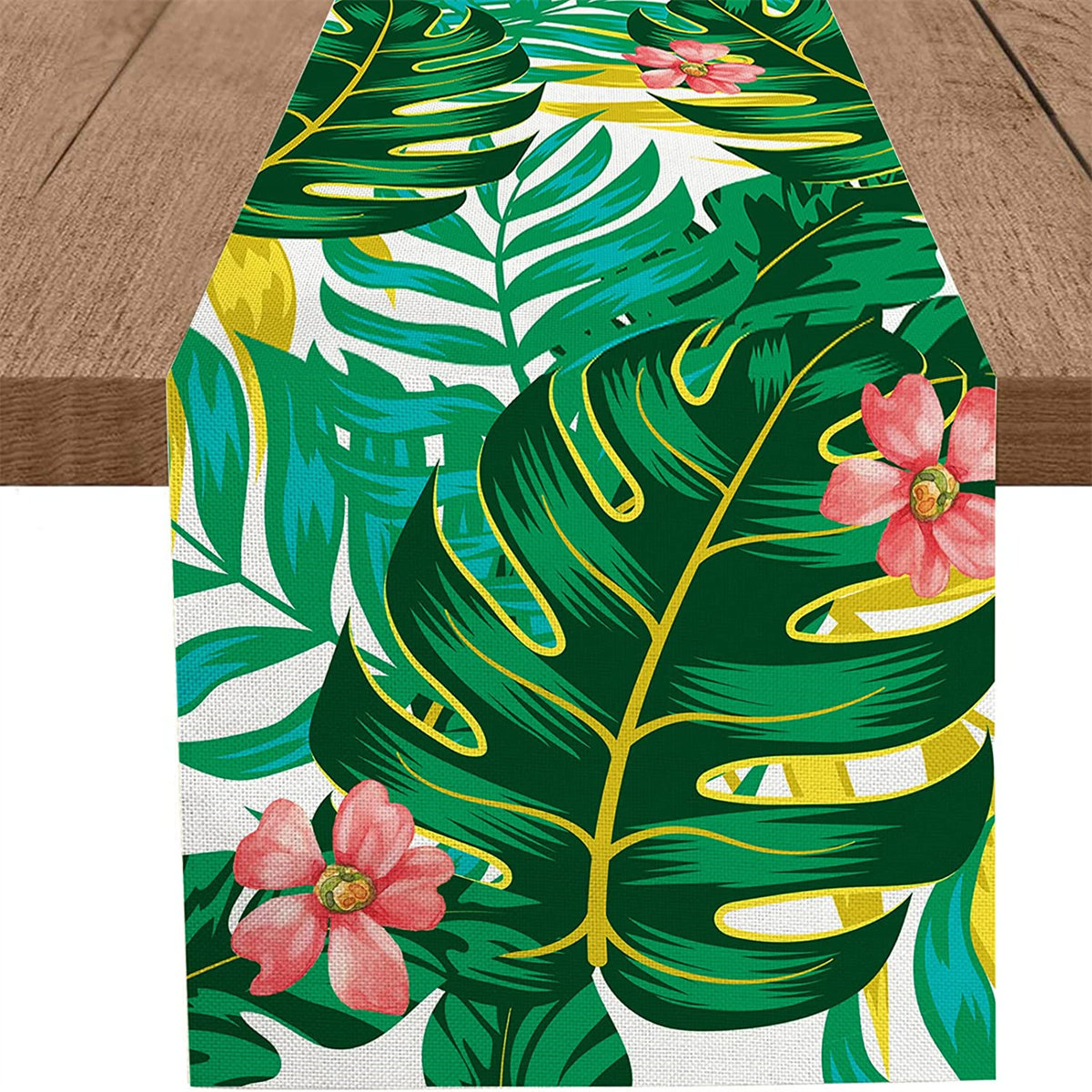 Tropical Breeze Floral  Lined Table Runner   Tropical Table Runner 