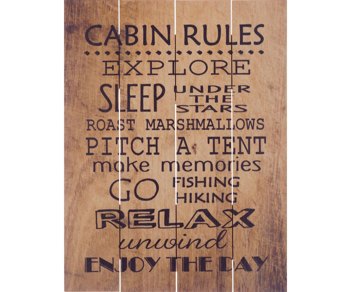 Millwood Pines Cabin Rules Wall Décor Wayfair