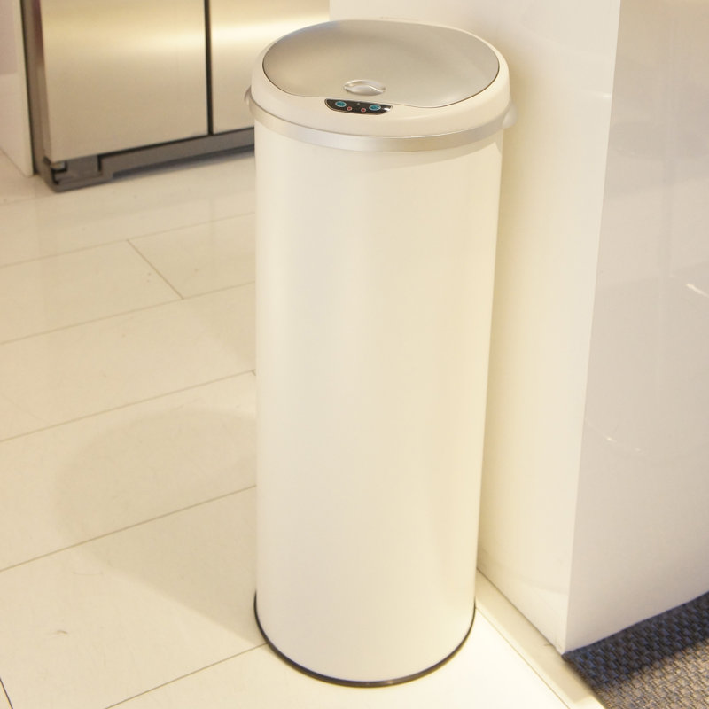 Rebrilliant Stainless Steel 13 Gallon Motion Sensor Trash Can Reviews Wayfair