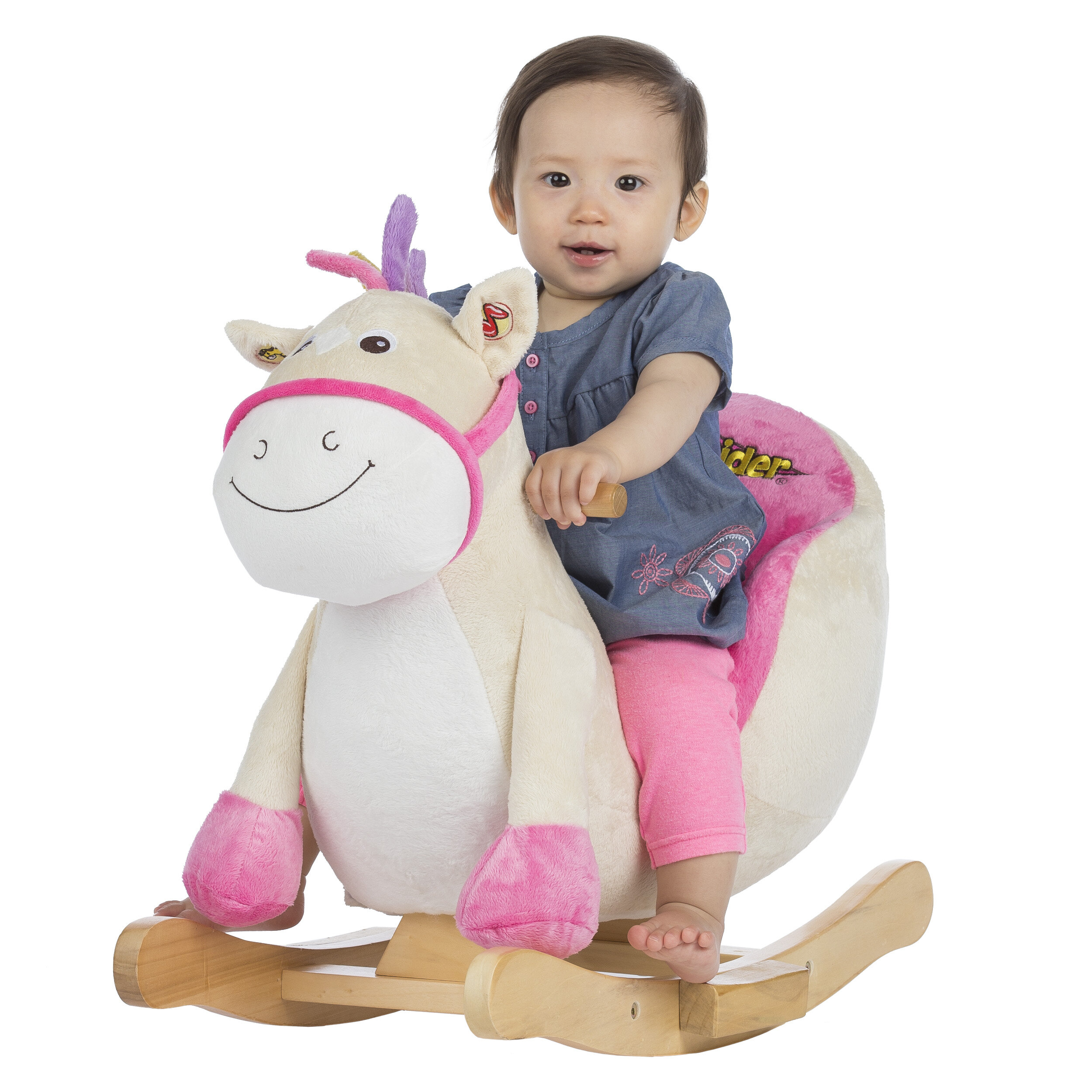 Rocking Pony Horse Rocker Funny Seat Baby Toddler Kid Child Ride On Toy Play 