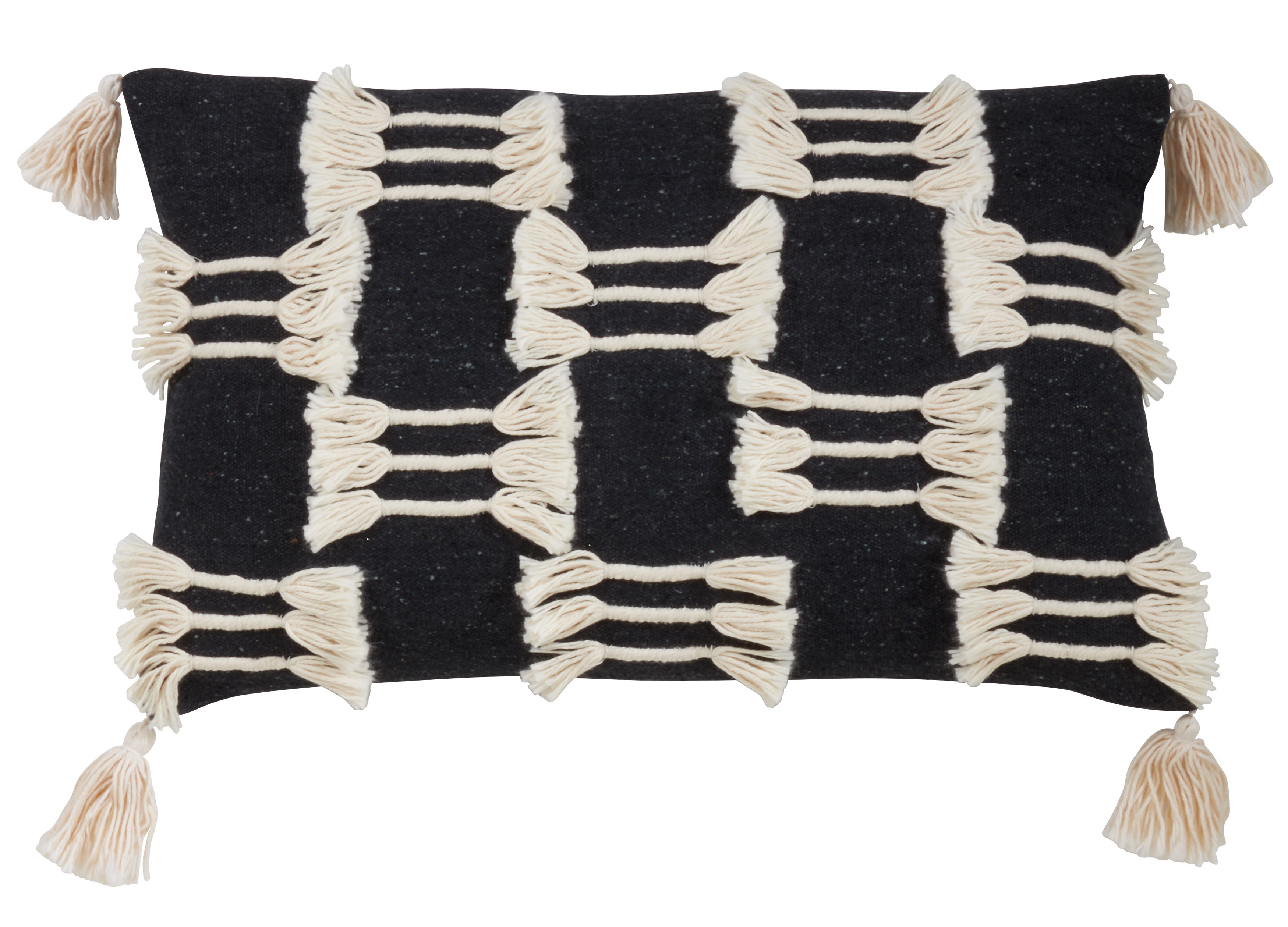 black boho pillow