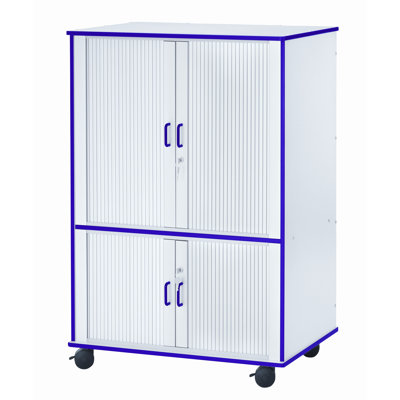 Rainbow Accents Euro Computer Cabinet Cart Jonti Craft Color Blue