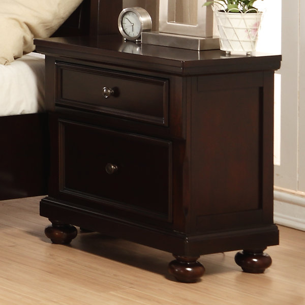 Breakwater Bay Jaimes 2 - Drawer Solid Wood Nightstand in ...