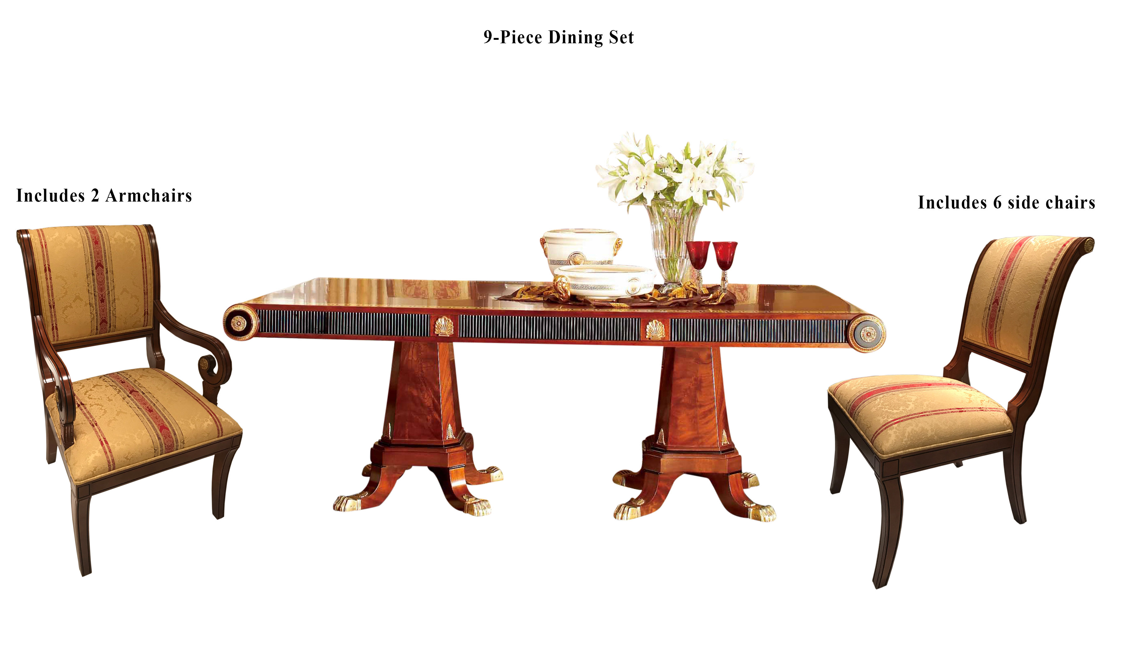 InfinityFurnitureImport Empire 8 Person Dining Set Wayfair