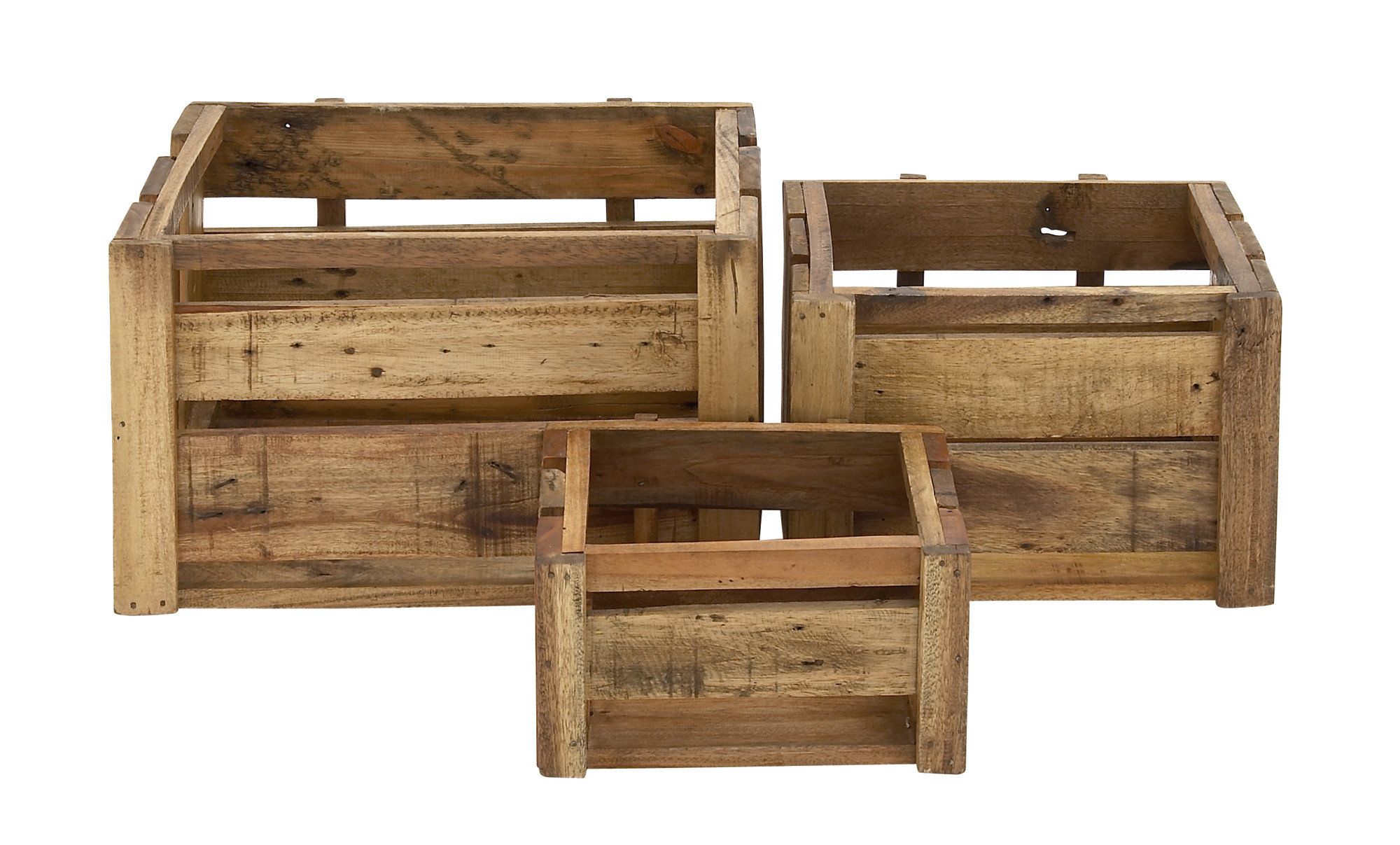 wooden storage crates