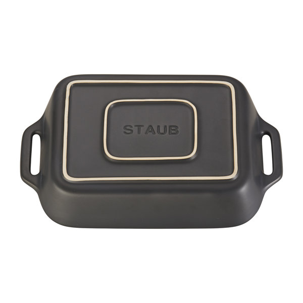 Amazon Com Staub Ceramics Rectangular Baking Dish 5 5x4 Inch Rustic Ivory Kitchen Dining