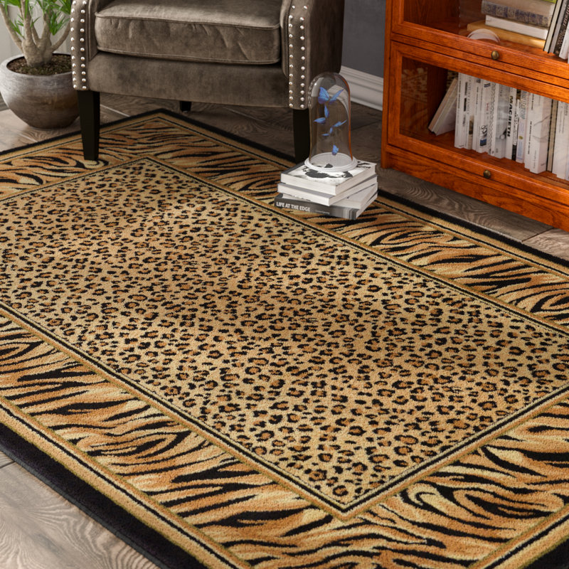 Bloomsbury Market Jaina Animal Print Brown Area Rug Reviews Jaina Animal Print Brown Area Rug