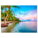 Beach Sunset Canvas Art Print Wayfair