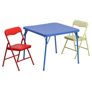 Kids Folding Table And Chairs Wayfair Kids 3 Piece Writing Table And Chair Set