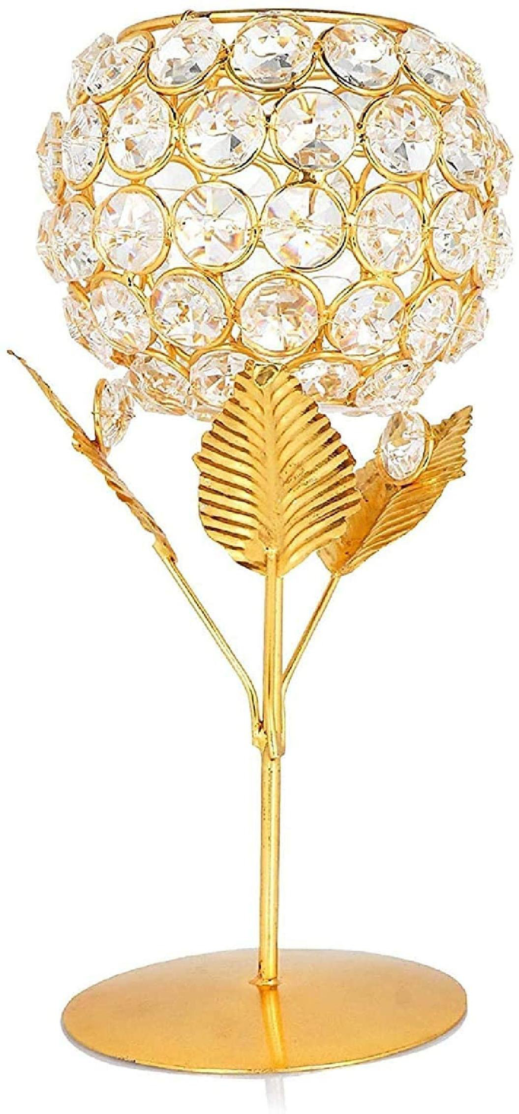 Crystal Golden Rose Candle Holder Votive for Home Decor Tealight Candle Stand or Diwali Decoration Items/Diwali Lights/Diwali Candles Crystal Golden Rose Candle Holder Votive for Home Decor Tealight Candle Stand or Diwali Decoration Items/Diwali Lights/Diwali Candles