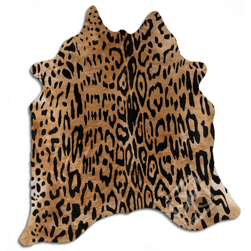 Loon Peak Jaguar Printed Hair Handmade Cowhide Brown Area Rug Wayfair