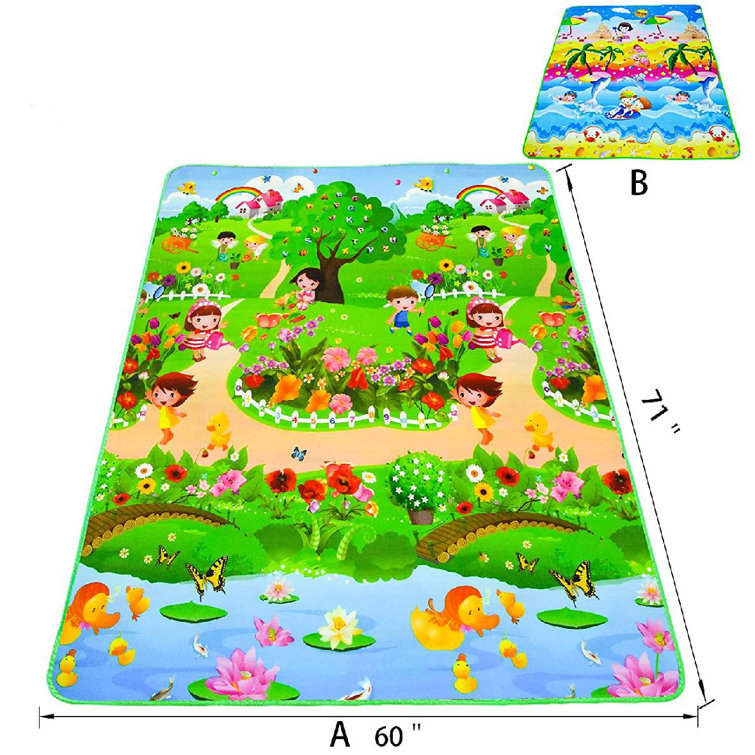 Xinpianzha11 Crawling Mat For Baby Folding Baby Play Mat Extra Large Kids Playmat Reversible Non Toxic Waterproof For Infants Toddlers Babies For Indoor Wayfair
