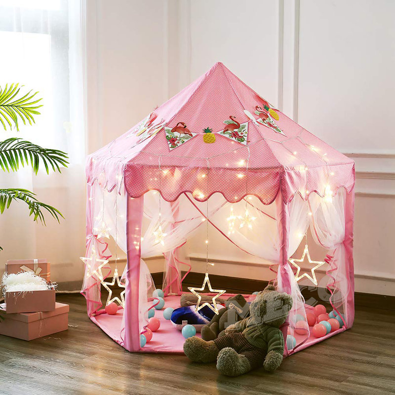 pink indoor tent