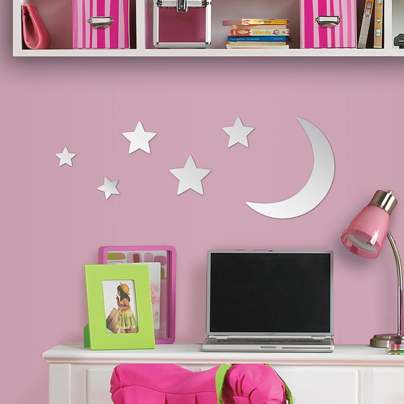 MirrorArt Wandtattoo Mond und Sterne & Bewertungen | Wayfair.de MirrorArt Wandtattoo Mond und Sterne & Bewertungen | Wayfair.de