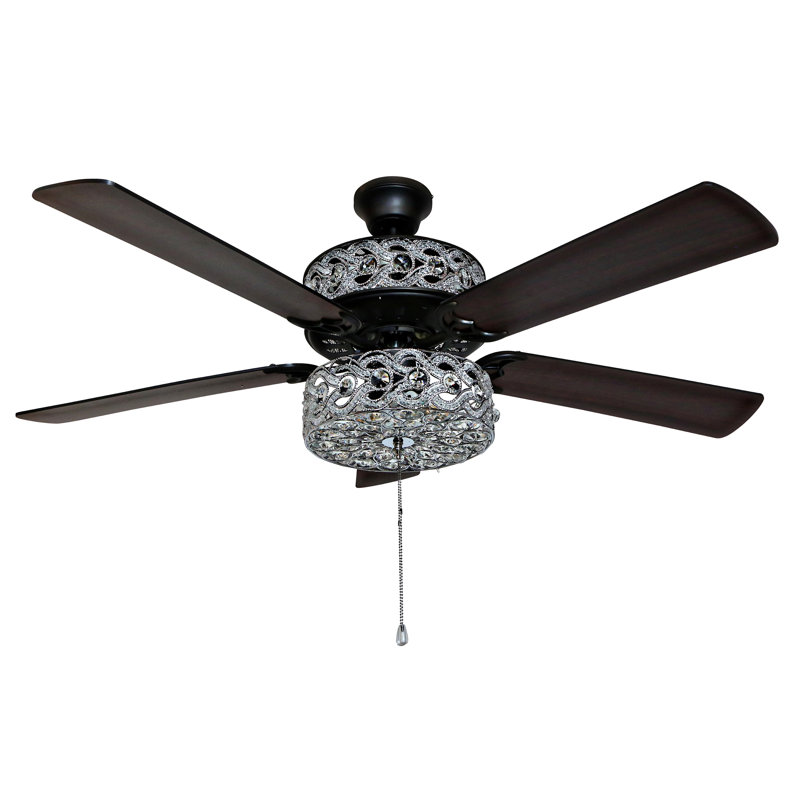 52 Nowthen Double Lit Beaded Braid Wedding Band 5 Blade Ceiling Fan 52 Nowthen Double Lit Beaded Braid Wedding Band 5 Blade Ceiling Fan With Remote Control Light Kit Included Reviews Joss Main