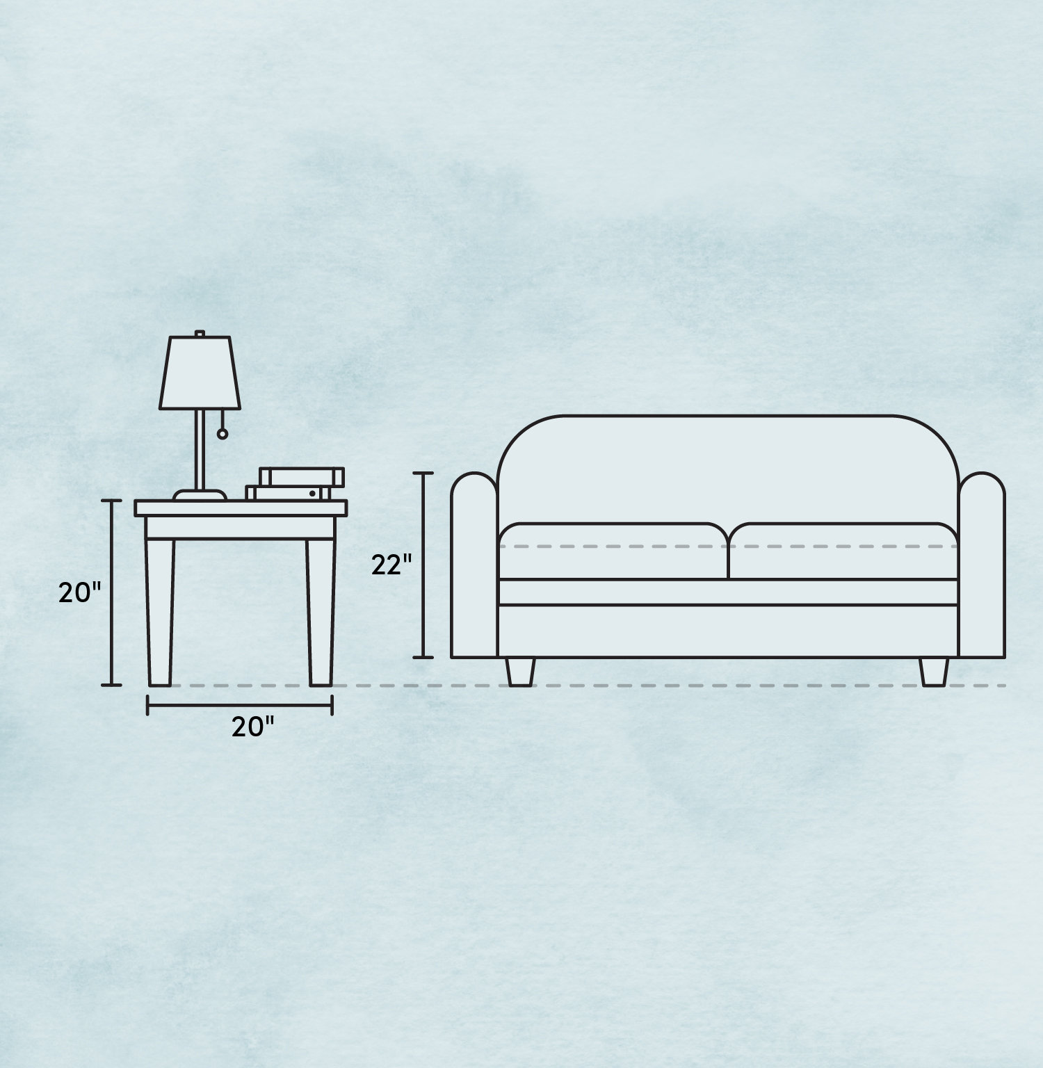 couch height table