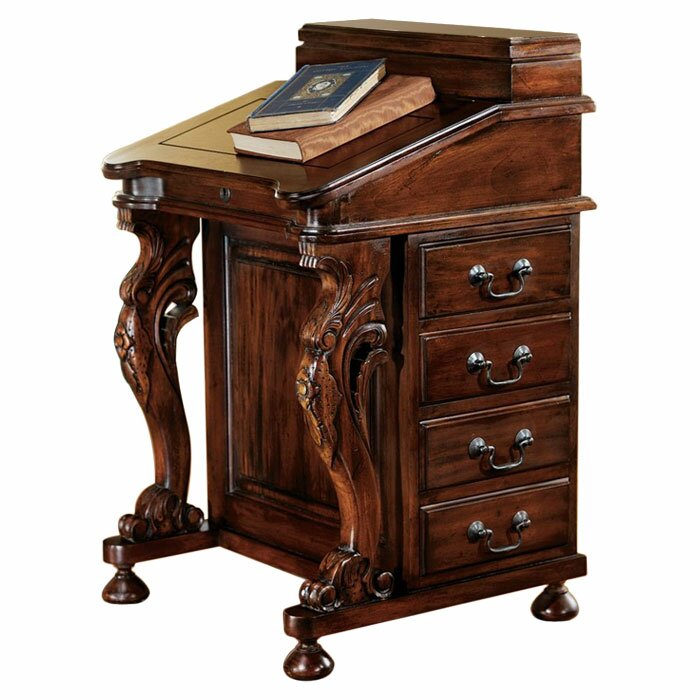 Design Toscano Solid Wood Secretary Desk With Hutch Reviews