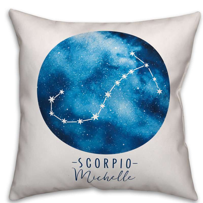 Bungalow Rose Eagan Zodiac Sign Astrological Constellation Personalized Throw Pillow