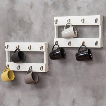 Gracie Oaks Baillons Wall Storeage Organizer With Key Hooks Reviews Wayfair