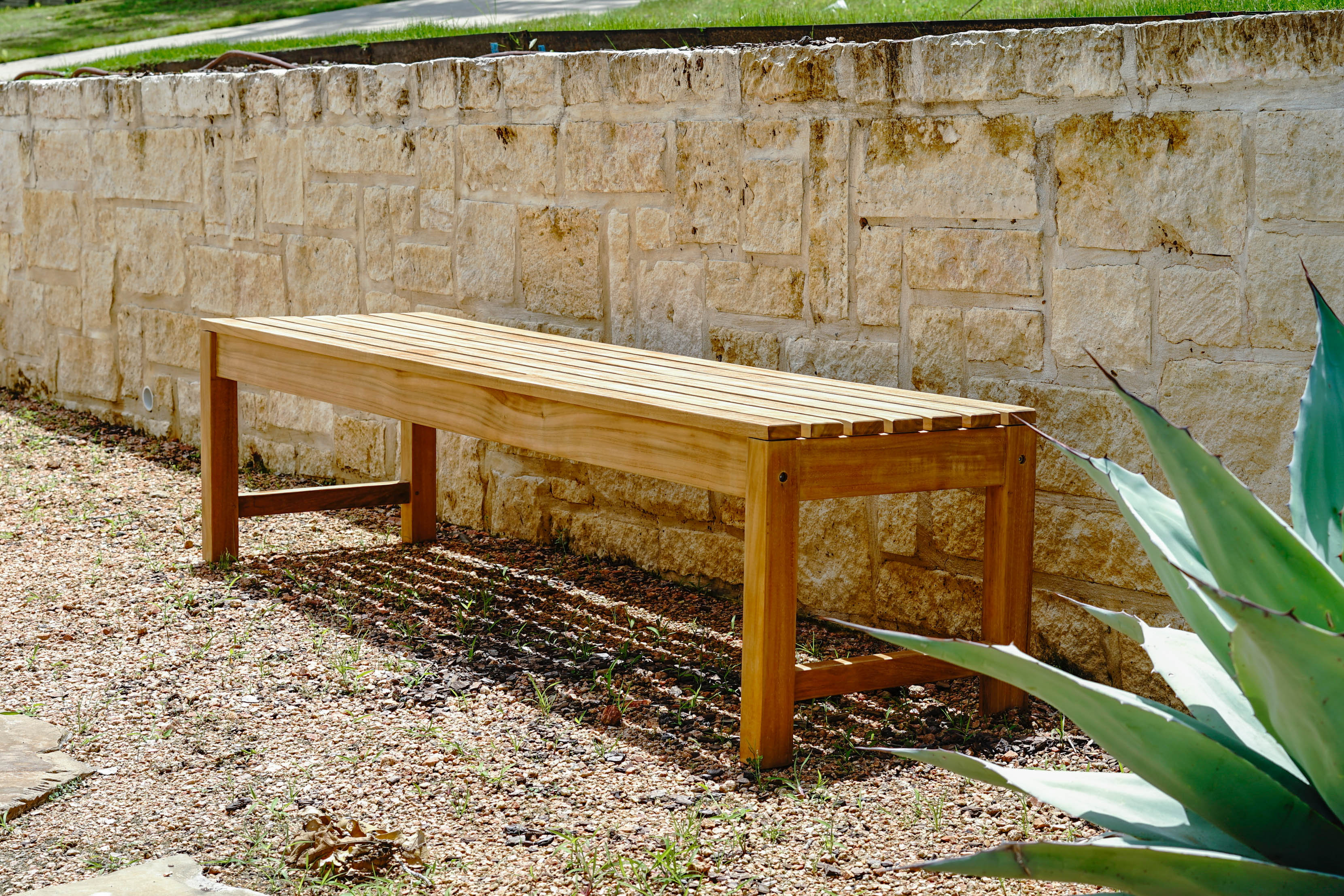 Beespoke Catalina Outdoor Backless Teak Garden Bench Wayfair Ca