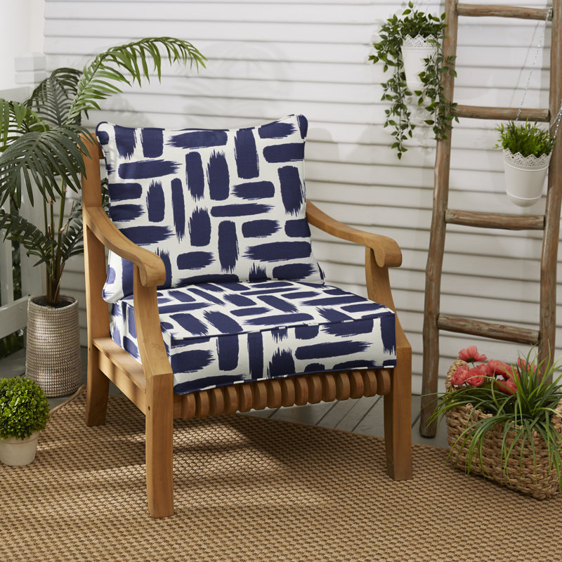 two piece outdoor chair cushions