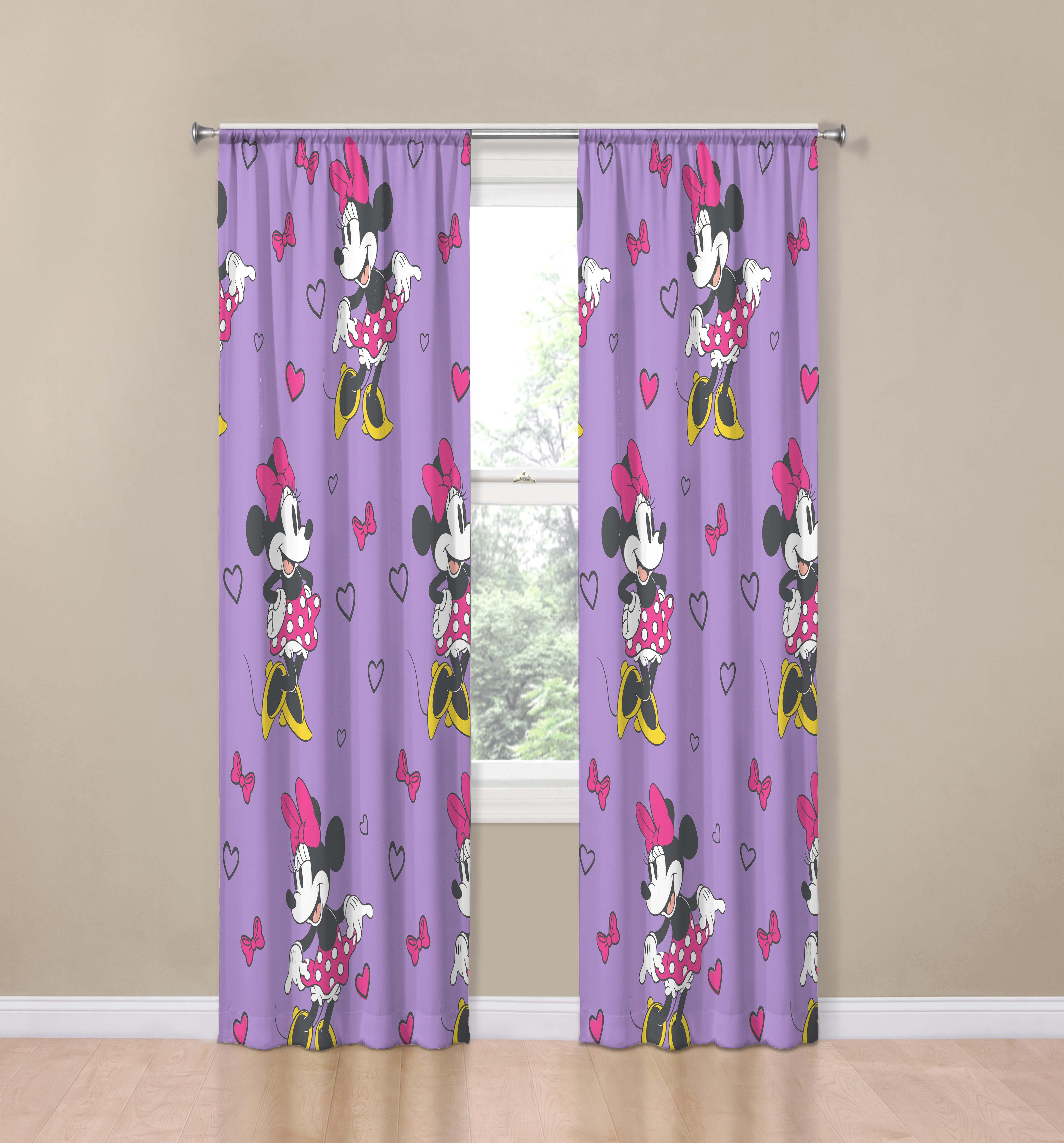 Disney Mickey Mouse Cute Faces Room Darkening Curtain Panels Set Of 2