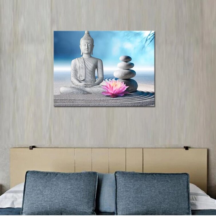 Buddha Om Lotus Art Print Framed or Unframed