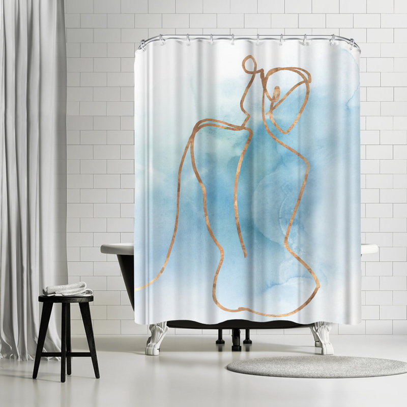 East Urban Home Pi Creative Art Figurative I Single Shower Curtain Wayfair
