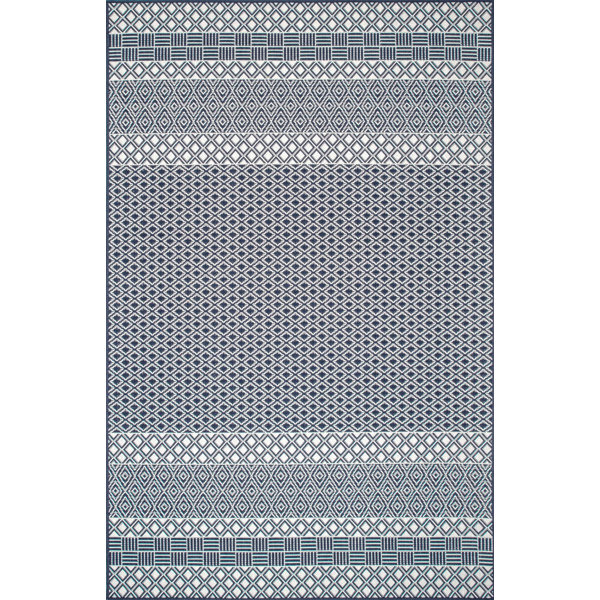 Foundry Select Dail Southwestern Blue Indoor Outdoor Area Rug Wayfair