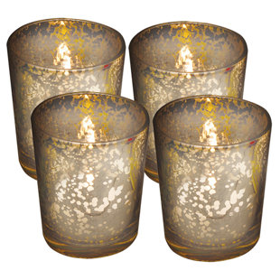 Rustic Silver Votives You Ll Love Wayfair Rustic Gl Votive Candle Holder Set Of 4