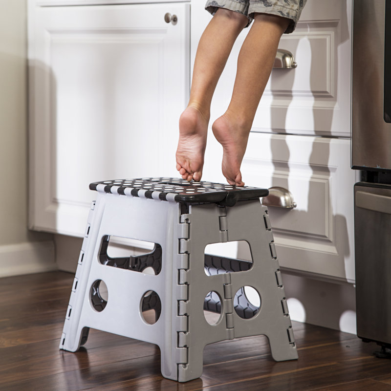 Honey Can Do Folding 1 Step Plastic Step Stool With 150 Lb Load