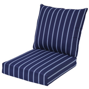 Stripe Deep Seating Outdoor Lounge Chair Cushion