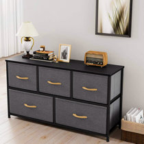 mDesign Fabric Home Office Desk Drawer Storage Organizer Set of 12 Cream/Brown 