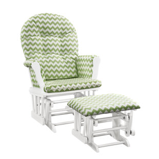 dark green glider chair