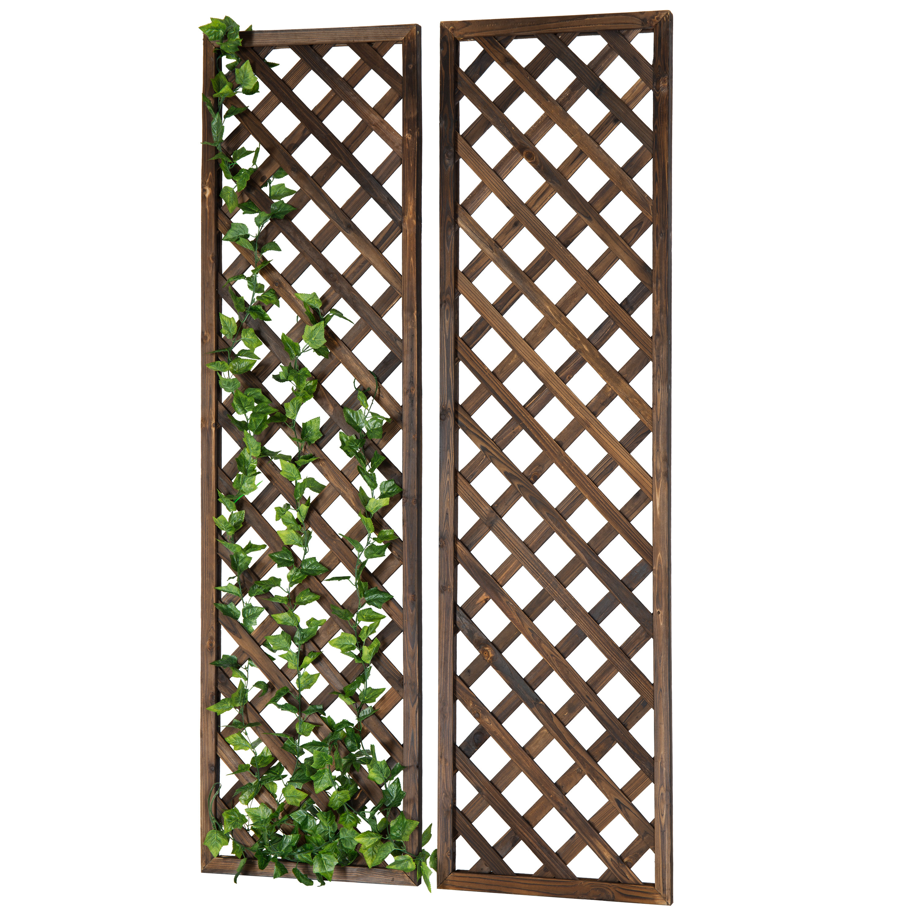 Arlmont & Co. Kalvo 70.86'' H x 1.18'' W Wood Lattice Panel Trellis