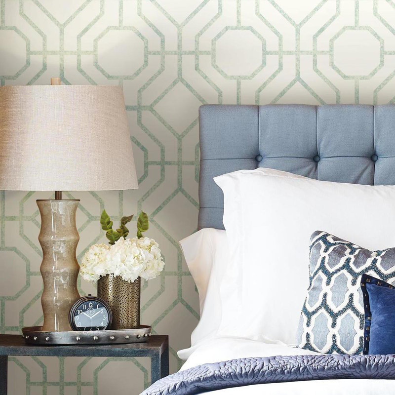 York Wallcoverings Candice Olson Lanai Trellis 27 L X 27 W Wallpaper Roll Wayfair Ca