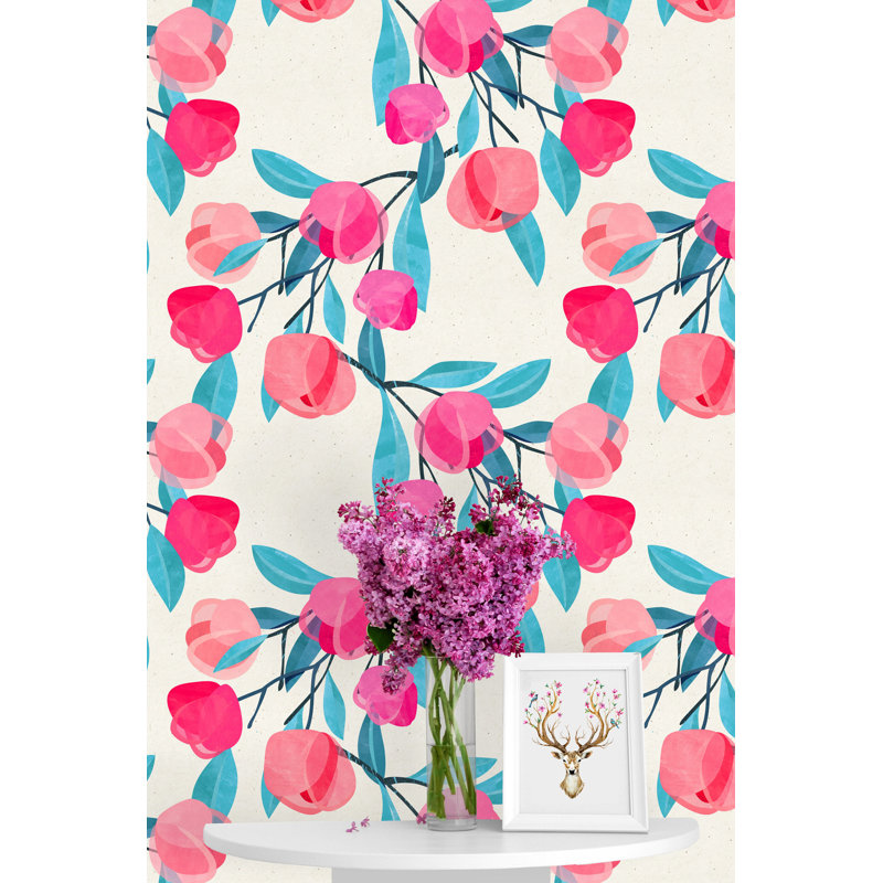 Winston Porter Fakenham Cute Flowers 120 L X 25 W Peel And Stick
