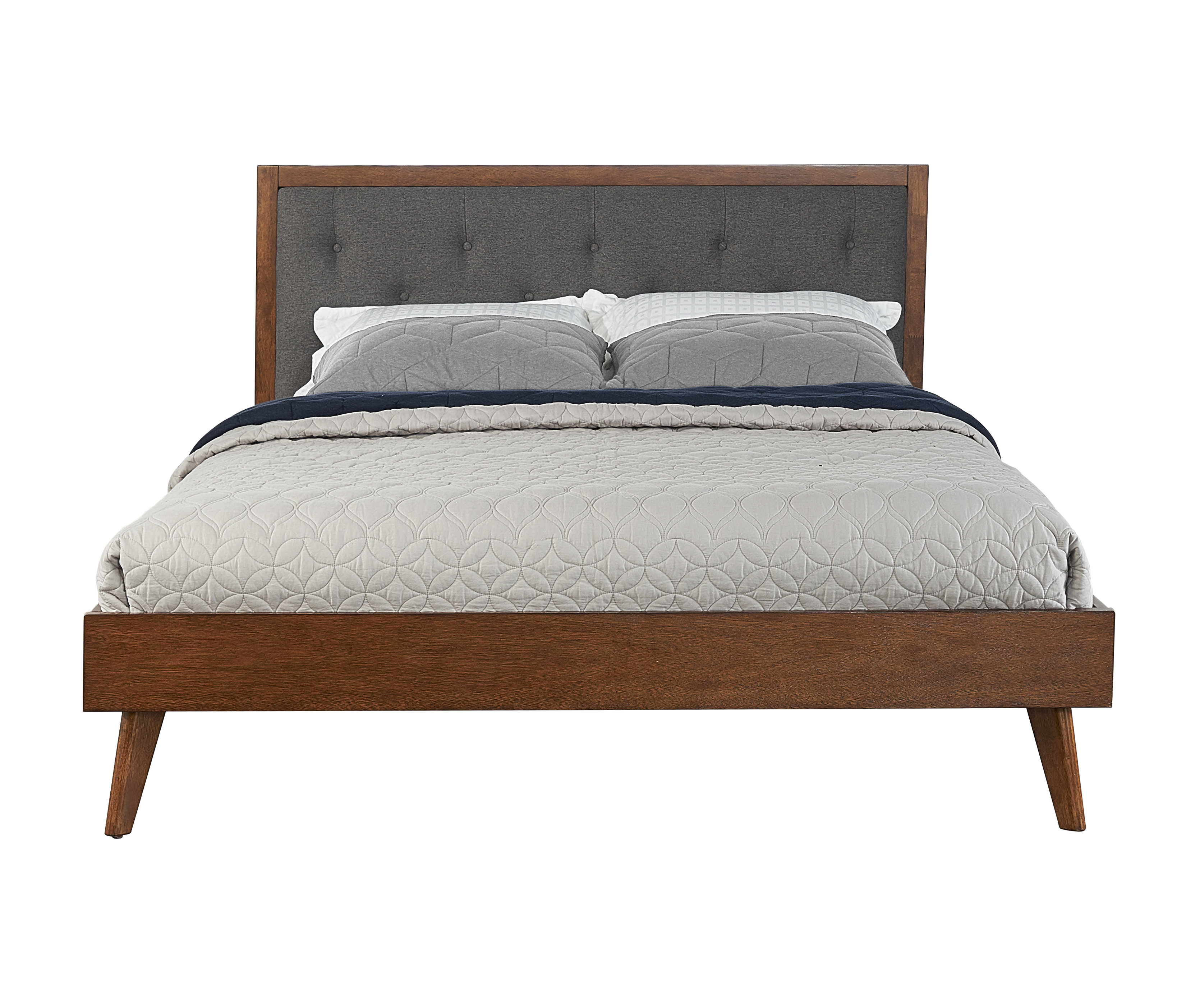 AllModern Radcliff Tufted Solid Wood and Upholstered Low Profile