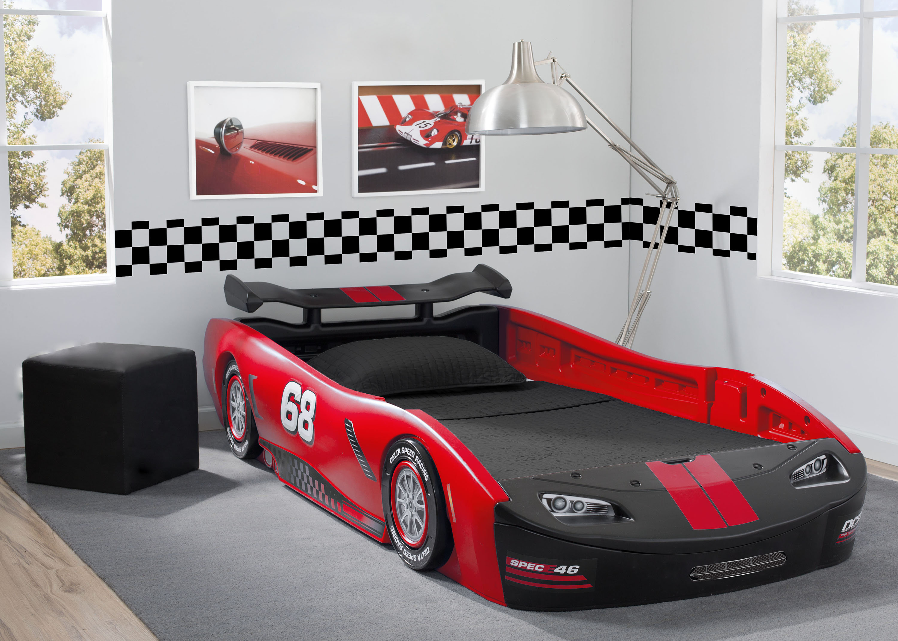 twin size race car bed