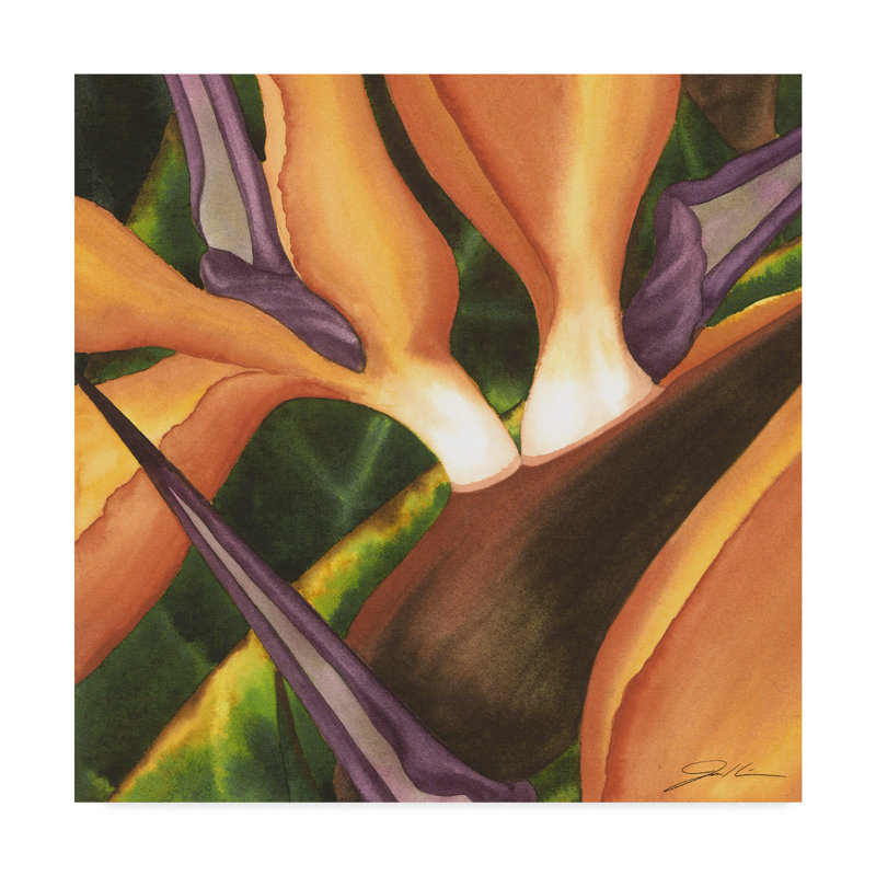 Bay Isle Home Bird Of Paradise Tile Ii Acrylic Painting Print On