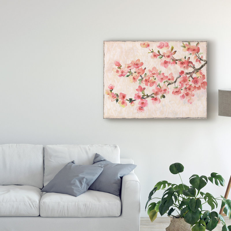 East Urban Home Cherry Blossom Composition I Acrylic Painting