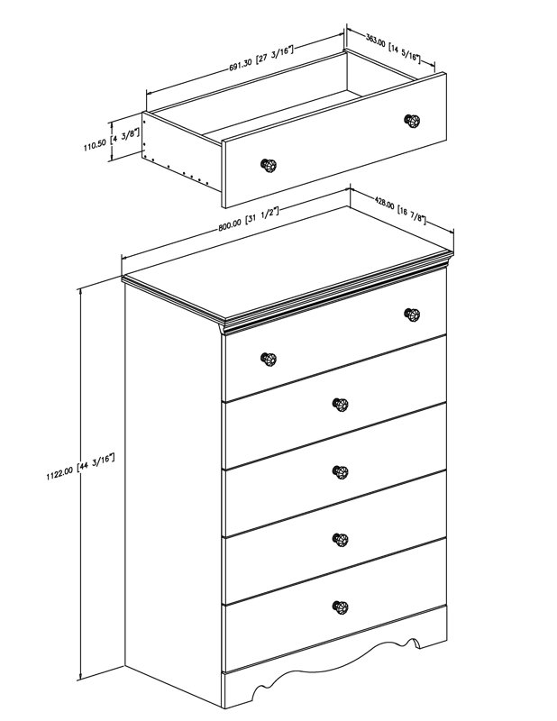 South S Crystal 5 Drawer Chest Reviews Wayfair Default Name