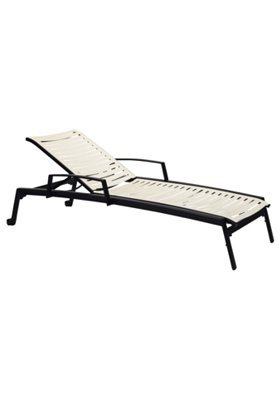 Elance Reclining Chaise Lounge Tropitone Finish Obsidian Seat