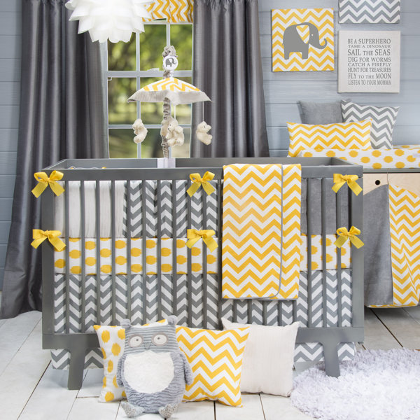 Glenna Jean Swizzle Yellow 2 Piece Crib Bedding Set Wayfair Glenna Jean Swizzle Yellow 2 Piece Crib Bedding Set Wayfair