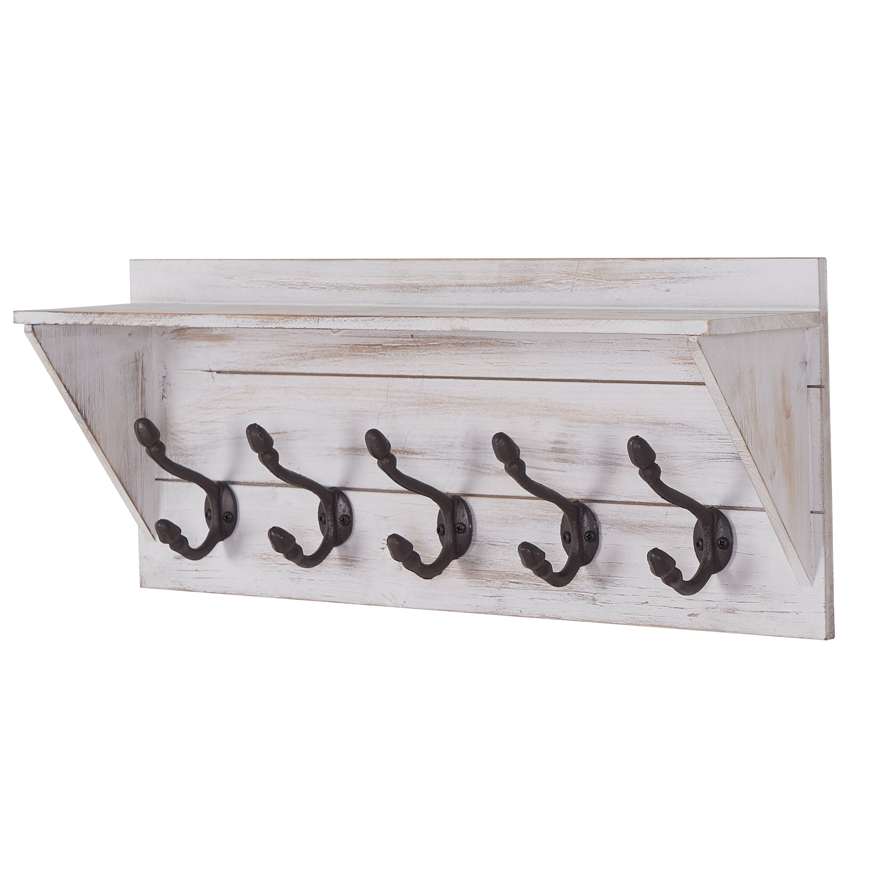 white coat rack with storage