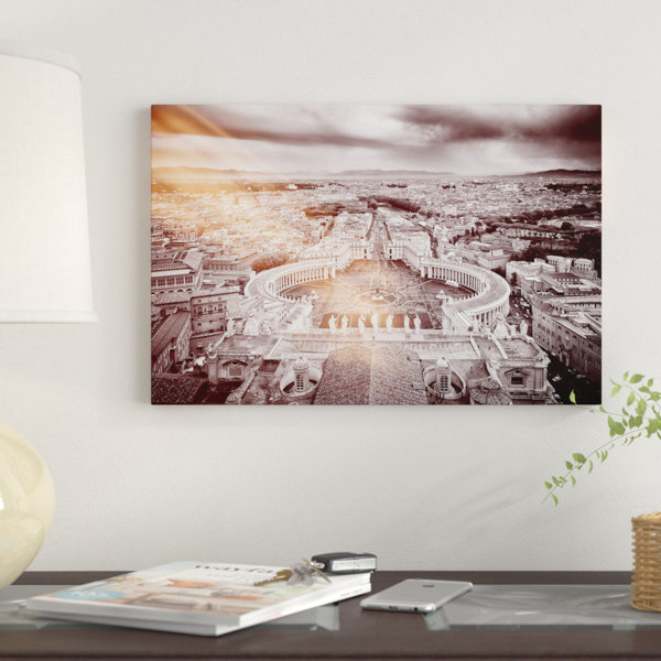 East Urban Home Dolce Vita Rome Ray Of Light Collection The Vatican City By Philippe Hugonnard Graphic Art Print On Wrapped Canvas Wayfair
